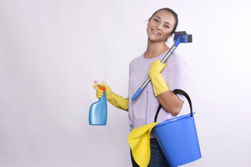 Experienced cleaning team at work