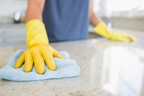Olivia Cleaning team performing facade cleaning