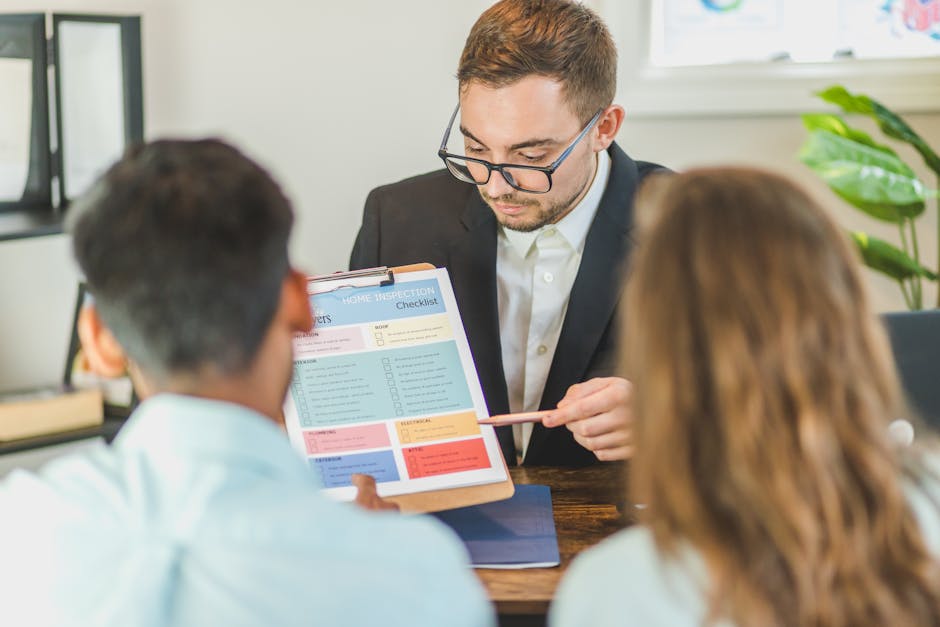A professional cleaner from Olivia Cleaning Solutions is conducting a thorough inspection of a rental property's interior, reviewing a detailed home inspection checklist on a clipboard. The inspector,